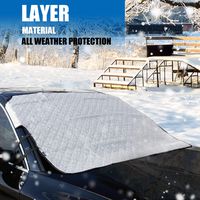 Ourcan Car Windshield Snow Cover, Ice Snow Frost Cover with 4 Layers Protection, Large Thicker Waterproof Windshield Cover Fits for Most Cars and SUV