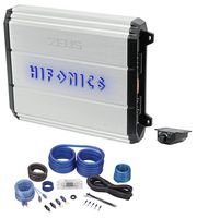 Hifonics Zeus ZXX-1800.1D 1800W RMS Mono Class D Car Audio Amplifier+Amp Kit