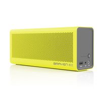 BRAVEN 805 Portable Wireless Bluetooth Speaker [18 Hour Playtime] Built-in 4400 mAh Power Bank Charger - Yellow/Gray