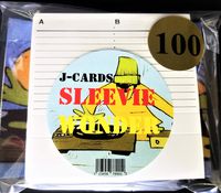 100 Pack: J-Cards for Cassette Tape Cases Ready to Use Inlay ~ Song Title Inserts (+ 1 Free dj Magnet)
