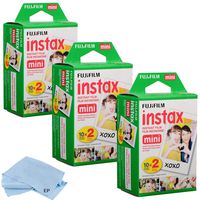 Fujifilm Instax Mini Instant Film (3 Twin Packs, 60 Total Pictures) for Instax Cameras