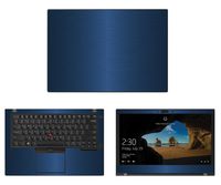 decalrus - Protective Decal for Lenovo ThinkPad T480 (14" Screen) Laptop Blue Texture Brushed Aluminum Skin case Cover wrap BAlenovoThnkpadT480Blue