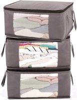 ABO Gear Storage Bins Storage Bags Closet Organizers Sweater Storage Clothes Storage Containers, 3pc Pack