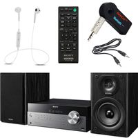 Sony Bluetooth Micro Music System Bundle - [2] Piece Set Includes Micro Hi-fi Shelf System with Single Disc Cd Player, Bluetooth, USB Input, 2-Way, Bass Reflex Speakers NeeGo Bluetooth Receiver;
