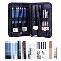 H & B Sketching Pencils Set, 40-Piece Drawing Pencils and Sketch Kit, Complete Artist Kit Includes Graphite Pencils, Pastel Stick and Eraser, Professional Sketch Pencils Set for Drawing