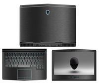 Decalrus - Protective Decal for 2016 Alienware 13 R3 (13.3" Screen) Laptop Dark Grey Texture Brushed Aluminum Skin Skins Decal wrap BA16alienware13Dark Grey