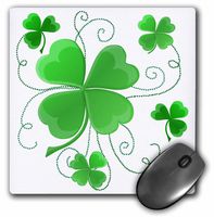 3dRose LLC 8 x 8 x 0.25 Inches Mouse Pad, Lucky Shamrocks Just in Time for St Patricks Day (mp_11678_1)