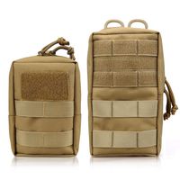 AMYIPO MOLLE Pouch Multi-Purpose Compact Tactical Waist Bags Small Utility Pouch (Khaki (6" x 4" Pouch + 8" x 4.5" Pouch))