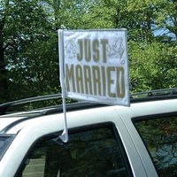 Just Married Car Flag | Wedding and Engagement Party