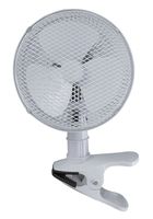 Optimus F-0702 7-Inch 2-Speed Personal Adjustable Clip-On Fan, White