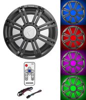 KICKER 45KM102 10" 350w Marine Boat Subwoofer Sub+Charcoal Grille w/LED's+Remote