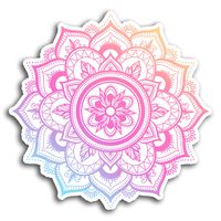 2 x 10cm Mandala Boho Yoga Vinyl Stickers - Sticker Laptop Luggage Gift #19355 (10cm Wide)