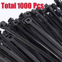 GNAWRISHING Cable Ties Heavy Duty Total 1000 Pcs Cable Zip Ties (6 Inch) Easy to Use Ultra Strong Plastic Wire Ties, High Toughness, Made From New Material