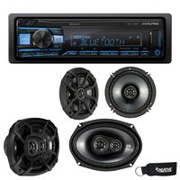 Alpine UTE-73BT Bluetooth Receiver (No CD), a Pair of Kicker 43CSC654 6.5" Speakers, and 43CSC6934 6x9 Speakers