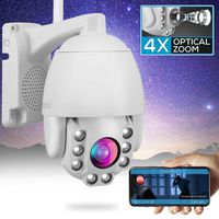 Outdoor PTZ IP Security Camera - Full HD 1080p@30FPS Home Wireless Video Surveillance WiFi Camera w/Motion WiFi, 4x Zoom, 2-Way Audio, Night Vision, Cloud Storage, Works w/Alexa - SereneLife IPCAMOD47