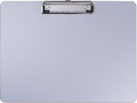 Officemate Aluminum Coated Plastic Clipboard, Landscape Size, 11" x 8.5", Low Profile Clip, Silver (83028)