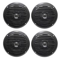 (4) Rockville MS525B 5.25" 400 Watt Waterproof Hot Tub Speakers in Black