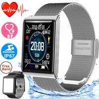 Duperym Smart Watch for Men Women IP67 Waterproof Sport Fitness Tracker with 1.5" HD Screen Blood Pressure Heart Rate Monitor Calorie Wristband Watch Activity Tracker Summer Outdoor Gifts
