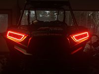 RZR 900S 900 Trail RZR 1000 xp Halo Rings Set Headlights Angel Eye Led Polaris - RED