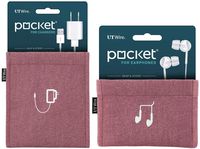 UT Wire Pocket Pouch Kit - Comes with 1 Charger & 1 Earbud Case - (Dusty Rose)