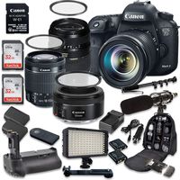 Canon EOS 7D Mark II 20.2MP CMOS Digital SLR Camera with Canon EF-S 18-55mm f/3.5-5.6 is STM Lens + Tamron AF 70-300mm f/4-5.6 Lens + Canon EF 50mm f/1.8 STM Lens