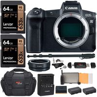 Canon EOS R Mirrorless Full Frame Digital Camera Body with Lens Converter, Memory Cards, Camera Bag, Cleaning Kit, Monopod, Camera Bag and Accessories
