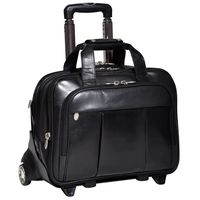 McKleinUSA Damen 80715 R Series Leather Detachable-Wheeled Laptop Case (Black)