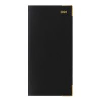 Letts 2020 Roma - Month to View Planner, Horizontal, 6.62 x 3.25 Inches, Black (C13SBK-20)