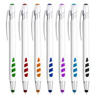 Stylus Pens - 2 in 1 Touch Screen & Writing Pen, Sensitive Stylus Tip - For Your iPad, iPhone, Kindle, Nook, Samsung Galaxy & More - Assorted Colors, 7 Pack