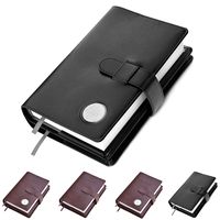 Double AA Big Book Cover & 12 Steps & 12 Traditions | Medallion Holder | by Galileo | Perfect Gift | Alcoholics Anonymous (Plain/Coin Pocket/Black)