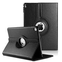 Jlyifan Heavy Duty PU Leather Flip Tablet Case with 360 Degree Swivel Mount for Apple iPad Pro 10.5 (2017) (Black)