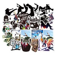 50pcs Extreme Sports Parkour Stickers for Water Bottle Laptop Car Motorcycle Bicycle Bike Skateboard Luggage Baggage Box Decal Graffiti Patches