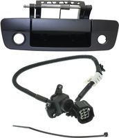 Tailgate Handle and Back Up Camera Kit Compatible with DODGE Full Size P/U 2009-2012 Outside Primed Black with Key Hole and Cable