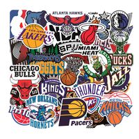 32pcs NBA Basketball Professional League Stickers for Laptop StickersMotorcycle Bicycle Skateboard Luggage Decal Graffiti Patches Stickers for [No-Duplicate Sticker Pack]