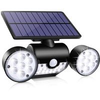 Ambaret Solar Lights Outdoor, 30 LED Motion Sensor Light Waterproof Solar Motion Lights Outdoor Spotlights Security Night Lights 360° Rotatable Wall Light for Yard Stairway Security Lighting (1 Pack)