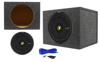 Kicker 44CWCD154 CompC 15" 1200w Car Audio Subwoofer + Sealed Sub Box Enclosure