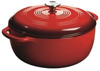 Lodge 7.5 Quart Enameled Cast Iron Dutch Oven. XL Red Enamel Dutch Oven (Island Spice Red) - EC7D43