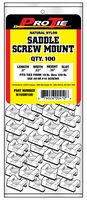 Pro Tie N10SM100 .9 Inch Long x .63 Inch Wide Saddle Mount Cable Tie Mount, Natural Nylon, 100-Pack
