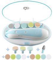 Baby Nail Clippers 20 In 1 By Royal Angels Baby | Safe Electric Baby Nail Trimmer, Baby Nail File Kit, Additional Replacement Heads, Newborn Toddler Toes and Fingernails, Trim and Polish (Blue)