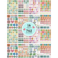 Arcobis Planner Stickers for Calendars Journal, Cute Monthly Sticker Value Pack for Women Planner Scrapbook Agendas - 16 Sheets