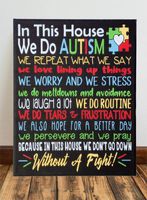 Autism Awareness Painted Canvas Sign
