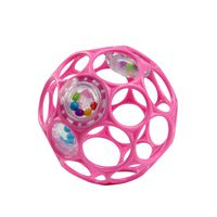 Bright Starts Oball Rattle Easy-Grasp Toy - Pink, Ages Newborn +