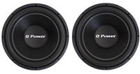 QPower QPF15 15" 2200 Watt Deluxe Series DVC Car Audio Subwoofers Subs (2 Pack)