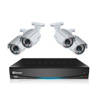 Swann Security Camera System, 8 Channel High Resolution DVR with 4 x 960H Weatherproof Aluminum Surveillance Cameras, Motion Detection Day/Night, HDMI & VGA Output, Smartphone Viewing (SWDVK-834254L)