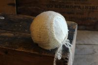 Newborn Mohair Bonnet, Photography Prop (Beige)