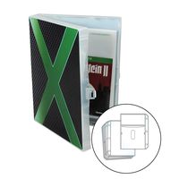 UniKeep Xbox Themed Video Game Case - Stores 10 Discs and Graphic Booklets (Black)