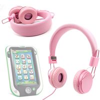 DURAGADGET Pink Ultra-Stylish Kids Fashion Headphones w/Padded Design & Microphone - Suitable for Use with Leapfrog LeapPad Ultra | Ultra XDI | LeapPad 3 & LeapPad 3X