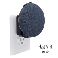 The Nest Mini Backpack 2nd Gen 2019: The Simplest and Cleanest Outlet Wall Mount Hanger Stand for New Google Nest Mini - No Cord Wrapping Required - Designed in USA (Black)