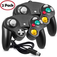 2 Pack iNNEXT Gamecube Controller, GC NGC Classic Wired Controller Compatible with Gamecube Wii Wii U Video Game Console, 1.8m/5.9ft (Black)