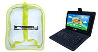 LINSAY NEW F10XHDCKBAG Quad Core With Black Leather Keyboard And Kids Bag Pack 1Gb Ram Ddr3 8Gb